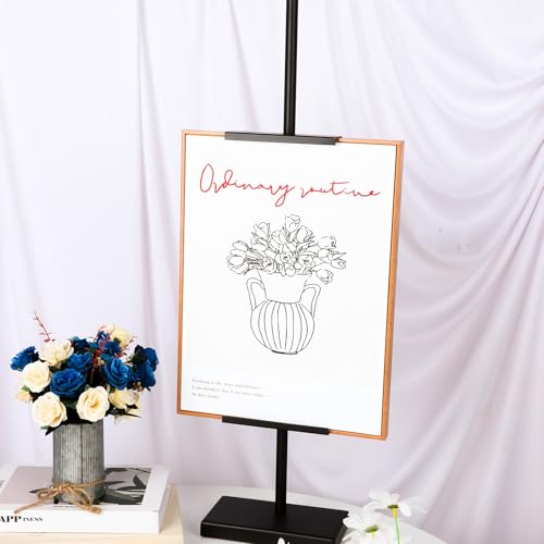 Adjustable Tabletop Stand for Frames, Stand Table Easels for Display Up to 28" H, Metal Picture Frame Holder Stands for Photo Picture Frame Artwork(Black)