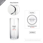 WGV Quality Thick Cylinder Vase, Diameter 5", Height 12", Clear Glass Floral Planter Container, Tall Centerpiece Arrangement for Wedding Home Decor, 1 Piece - size: 5"x12"H CL