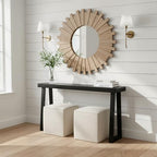 Plank+Beam Solid Wood Console Table, 56 Inch, Sofa Table, Narrow Entryway Table for Hallway, Behind The Couch, Living Room, Foyer, Easy Assembly, Black - color: Black, size: 56" Console Table