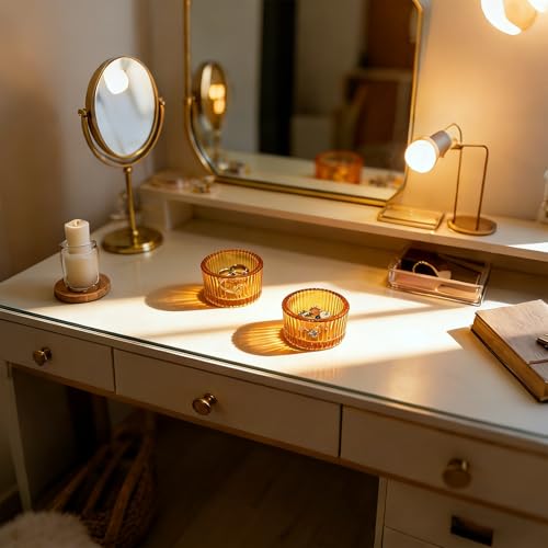 2pcs Tea Light Candle Holders Glass Votive Candle Holders Table Centerpiece for Wedding Birthday Home Decor (Gold) - color: Gold