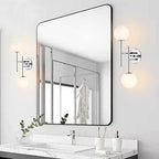 BYOLIIMA Modern Chrome Wall Sconce, 7.5" W x 20" H, G9 Base, Fully Dimmable, Ideal for Bathroom, Kitchen, Living Room, Office - color: Chrome