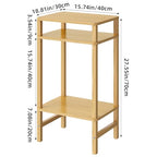 YUFAM Side Table End Table Tall Night Stand 3-Tier for Living Room Bedroom Bathroom Office Furniture Natural - color: Natural, size: 3 Tier