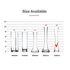 WGV Maria Bud Vase, Width 2", Height 10", Clear Slant Cut Opening Gathering Concaved Glass Floral Container Centerpiece for Wedding Party Event Home Office Decor, 1 Piece - size: 2"x10"H Maria