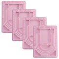 MIAO YUAN 4PCS Pink DIY Hand String Necklace Design Plates,Beaded Measuring Board Tray for Jewelry Bracelet Making,Flocking Dial Panel Tool for Beading - color: Pink