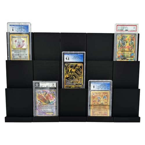 EnderToys Graded Card Slab 3-Tier Stadium Displays (2 Pack), Compatible with PSA, Beckett, and CGC - Trading Card Holder - Card Stand - Sports Card Display - size: 3-Tier