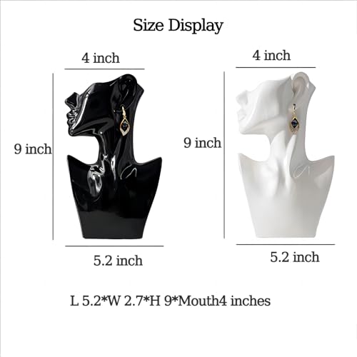 Face Vases -White,H 9.2 Inch,with Earrings Art Ceramic vase,for Flowers Ceramics Statue Flower Vase,Female Modern Cool Vases,for Office Dining Table Home Ornaments - color: White