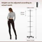 Retail Display Racks 5 Tier Spinning Display Stand, Movable Shop Spinner Rack with Hooks, Retail Display Stand for Jewelry Keyring Hats Socks Toys (Black) - color: Black, style: 5 Tier