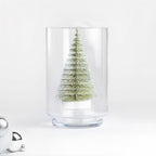 WGVI Clear Glass Pedestal Hurricane Candle Holder, 9" W, 14" H, Footed Decorative Vase for Pillar Candles, Elevated Cylinder Candleholder on a Riser Round Base, Centerpieces, Home Décor, 1 Piece - size: 14"H