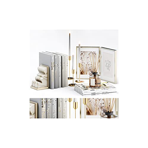 Gold Candle Holder Candlestick Holders Set of 6 Taper Candle Holders, Decorative Metal Candle Sticks Long Holder for Table Centerpieces, Wedding, Dinning, Party - size: Set of 6
