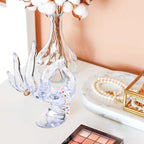 yuntop 1 Pack Hand Form Ring Holder Mannequin Hand Jewelry Organizer Stand Watch Stand Bracelet Ring Support Aesthetic Rack (Clear) - color: Clear