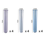 Resin Molds Vase Plant Propagation Station Epoxy Silicone Molds with 12 Test Tubes Hydroponic Flower Holder Home Office Decoration (Round, Semicircle, Oval, Dodecagon) - color: 4 vase mold 12 tubes