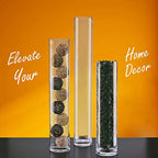 CYS EXCEL Cylinder Clear Glass Vase (H:26" D:6") | Multiple Size Choices Glass Flower Vase Centerpieces | Hurricane Floating Candle Holder Vase - size: H-26" D-6"