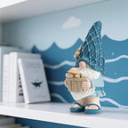 Etlemonde Beach Gnomes Statues,Ocean Gnomes,Nautical Themes Decoration,Beach, Gnome Holding a Bucket - color: Conch