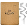 PHD CAKE 24-Count Silver Spiral Long Thin Birthday Candles, Cake Candles, Birthday Parties, Wedding Decorations, Party Candles - color: Silver