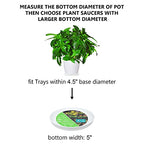 Plant Saucer, 7 Pack 5 Inch Durable Plastic Plant Tray, White Round Plant Pot Saucers, Drip Tray for Indoor and Outdoor Garden - color: White (5" x 7)