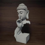 livelyfish Meditating Buddha Statue Zen Garden Statues Sandstone Thinker Buddha Sculpture Figurine for Fish Tank Aquarium Home Decorations, Gift (Large) - size: Large