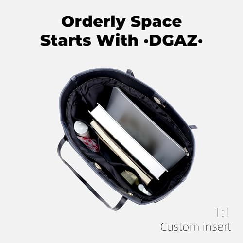 DGAZ Lightweight Purse Organizer Insert for The Row Ns Parker Tote S/M/L, Silk DupontPaper Inner Bag for Luxury Bag (Medium, Black) - color: Black, size: Medium