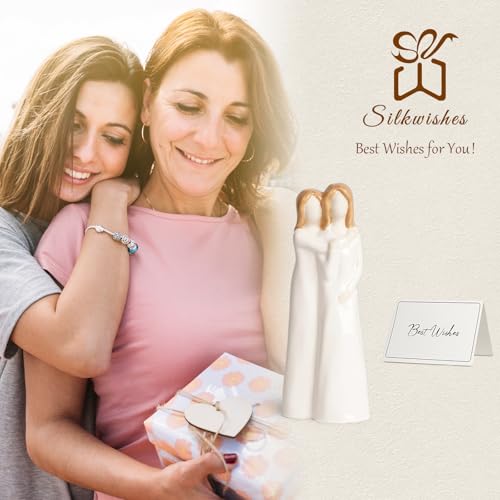 Gifts for Mom, Motherd Day Birthday Gifts for Mom, Handmade Mother and Daughter Figurine - color: Sy0273