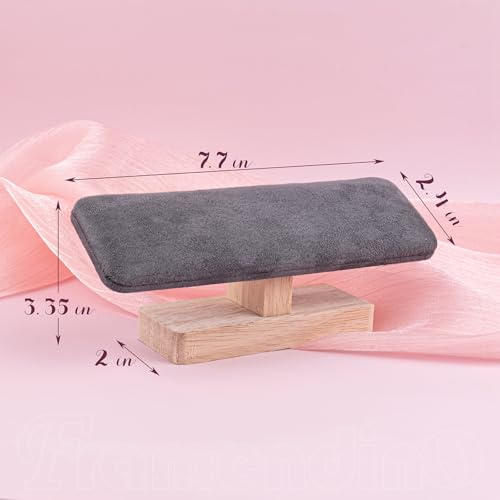 Framendino, Wooden Watch Display Stand T-Bar Jewelry Organizer Holder for Men Women (Grey) - color: Grey