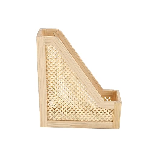 SHCMSADO Bamboo Decorative Bookends Wooden Creative Book Ends for Shelves Desktop Newspaper Magazine File Holder for Office/Home/School