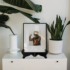 Guffman 12 Inch Wooden Display Stand - Black Wood Plate Stand Frame - Decorative Plate Holders Stands for Display Pictures, Cookbooks, Home, Birthday, Party, Table Easel Display