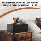 Chunful Black Acrylic Display Box Riser Trophy Base Acrylic Pedestal Stand Block Versatile Trophy Diorama Base and Storage for Photography Home Office Decor Showing (12" L X 7.75" W X 6" H) - size: 12" L X 7.75" W X 6" H