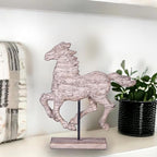 Dynamic Running Horse Resin Sculpture | 14.57 inch Handmade Resin Art Statue for Modern Home Decoration