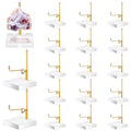 RattanView 16 Pcs Adjustable Metal Arm Display Stand Crystal Holder Easel Display with Acrylic Base Easel Rock Mineral Stand for Geodes Mineral Agate Collection(Gold) - color: Gold