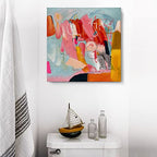 Art Hand Painted Modern Abstract Art Oil Painting Color Home Wall Art Deco 24x24 inches - color: Yi017
