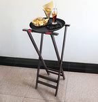 New Star 20038 Mahogany Finish Solid Birchwood Tray Stand, 38-Inch, Brown - size: Mahogany Finish (38-Inch)