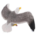 Hemoton Mini Seagull Ornament 3.14In Desktop Decoration Lifelike Bird Craft Sculpture for Indoor Outdoor Display Table Accent