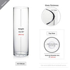 WGV Cylinder Vase, Diameter 5", Height 16", Clear Glass Floral Planter Container, Tall Centerpiece Arrangement for Wedding Party Event Home Office Decor, 1 Piece - size: 5"x16"H CL