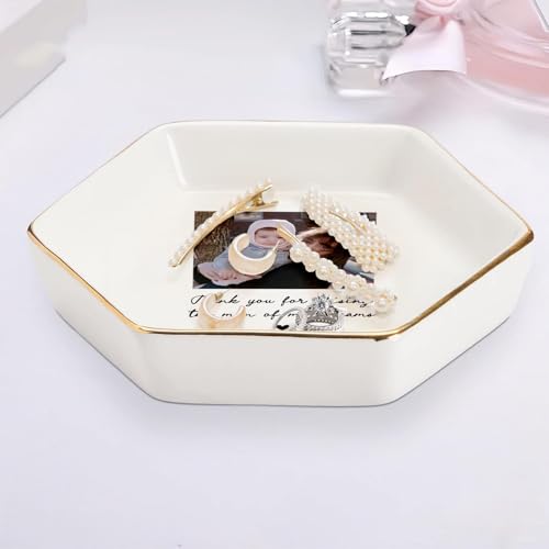 Personalized Mom Photo Jewelry Tray, Forever You Little Girl Jewelry Dish; Personalized Grandma Photo Trinket Tray, Mother of the Bride Gifts, Mothers Day Gift for Grandma Mama - color: Jewelry Dish 1