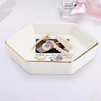Personalized Mom Photo Jewelry Tray, Forever You Little Girl Jewelry Dish; Personalized Grandma Photo Trinket Tray, Mother of the Bride Gifts, Mothers Day Gift for Grandma Mama - color: Jewelry Dish 1