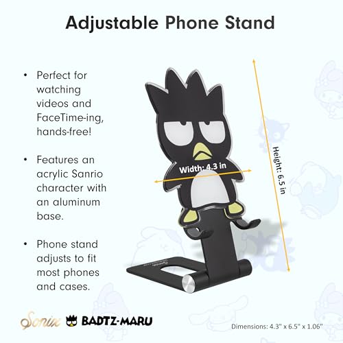 Sonix x Sanrio Character Phone Stand | Adjustable Cell Phone Holder, Desk Stand, Dock | Badtz Maru - color: Badtz Maru