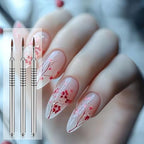 3 Pack 3D Flower Brush for Acrylic Nail Brush #2#4#5 Kolinsky Nail Art Brushes for Acrylic Nails Flower Nails Design Brushes for Sculpture with Non Slip Grip Handle, Silver