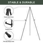 DANMO Easel Stand for Wedding Sign Poster 63'' Instant Display Easel for Floor Adjustable Metal Art Easel Black