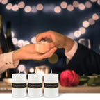 3×4 White Pillar Candles Set of 3 Unscented Handpoured Weddings, Home Decoration, Restaurants, Spa, Church Smokeless Cotton Wick - size: 3×4 white