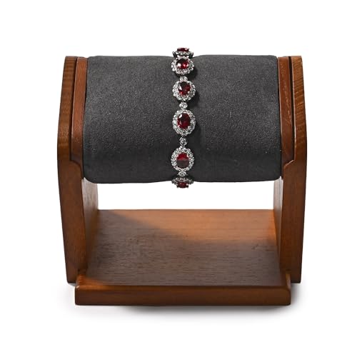 Oirlv Solid Wood Single Watch Display Stand Grey Watch Holder for Men and Women - color: Grey
