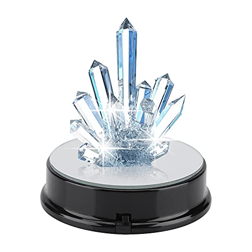 Pedestal Display With Light,Semme Display Base, Display Stand for Crystals Glass Art Figurine Merchandise, Lighted Seven Color Changing Lights Display Holder 3 AAA Batteries
