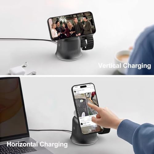 2026 3 in 1 Wireless Charging Station for Apple MagSafe Charger, 15W Fast Magnetic MagSafe Charger Stand for iPhone 17 16 15 14 13 12 Apple Watch AirPods Series (White), Gifts for Men - color: White