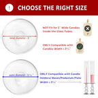 CYS EXCEL 6 PCS (H:16" D:3") Open Ended Clear Glass Hurricane Candleholder Tube Lamp Shade Open Flame Candlestick Holder Chimney Tube Cover Bottomless Cylinder - size: 3" wide x 16" tall