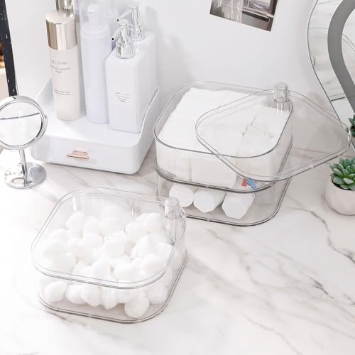 FABROK Large Rotating Hair Accessories Organizer for Girls, Clear Hair Product Holder for Women Headbands, Scrunchies, Clip, Ties, Brushes, Plastic Vanity Storage Box for Jewelry and Makeup - size: 1-Layer