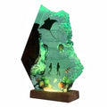Handmade 3D Ocean Resin Lamp - USB Powered Resin Ocean Night Light with Wooden Base, Variable Lights, Scuba Diver Gifts, Diving Enthusiast Collectibles, Unique Birthday Holiday Gifts for Men & Women - color: Scuba Diver-1, size: M