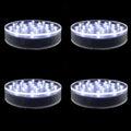 LARDUX Pack of 4 Led Light Base - 6 Inch Round Display Pedestal Light Stand Plate Flat for 3D Crystal Cube Glass Art Acrylic Statues - USB Charge or Battery Powered - size: 6-inch led base