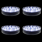 LARDUX Pack of 4 Led Light Base - 6 Inch Round Display Pedestal Light Stand Plate Flat for 3D Crystal Cube Glass Art Acrylic Statues - USB Charge or Battery Powered - size: 6-inch led base