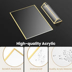Acrylic Sign Holder 8.5X11 Gold Frames Double-Sided Gold Picture Frames for Flyer Holder Menu Holder Wedding Table Number Holder Christmas Photo Frame with Removable Sticky Dots -6 Pack
