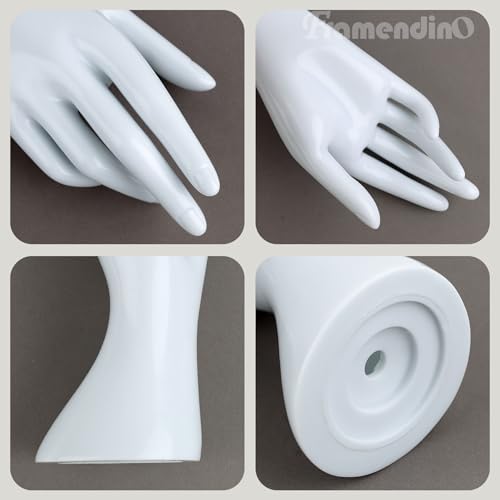 Framendino, Female Mannequin Hand Jewelry Display Holder Stand for Bracelet Necklace Ring Plastic (Black & White, 2 Pack) - color: Black & White, size: 2 Pack