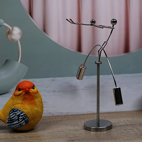 Sunnytech Weight Lifting Stainless Physics BalanceTumbler Kinetic Art Balancing Decompressive Science Psychology Home Offic Decor Desk Decor Toy WJ161 - style: WJ161