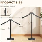 2 Pack Mannequin Torso, Adjustable Shirt Display Stand Height 20 to 34 Inches, Cap and Gown Display Stand Stable Clothing Garment Dress Form, Coat Jacket Hanger Easy to Install, Black - size: 2 Pack